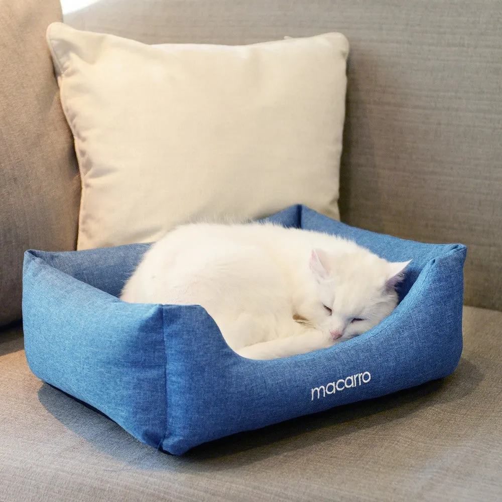 Linen Cotton Latex Bed for Pets