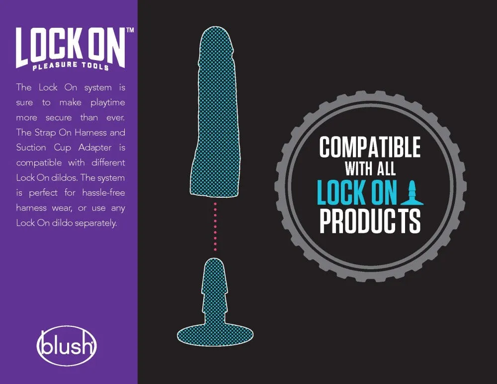 Lock On By Blush® | Karbonite Realistic Mocha 7.75-Inch Long Dildo With Suction Cup Adapter & Handle