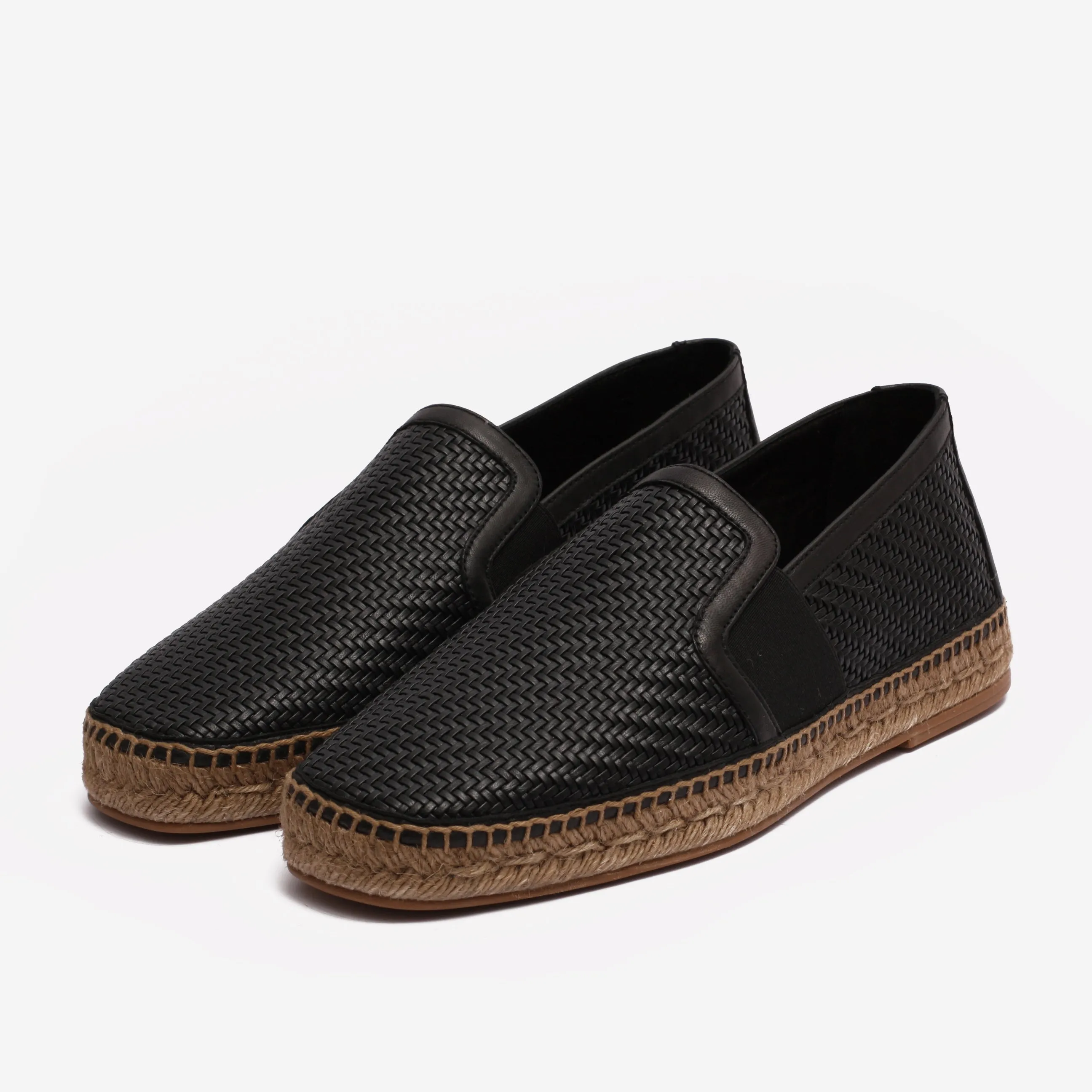 Luxury Men's Espadrilles Genuine Leather Tribeca Black