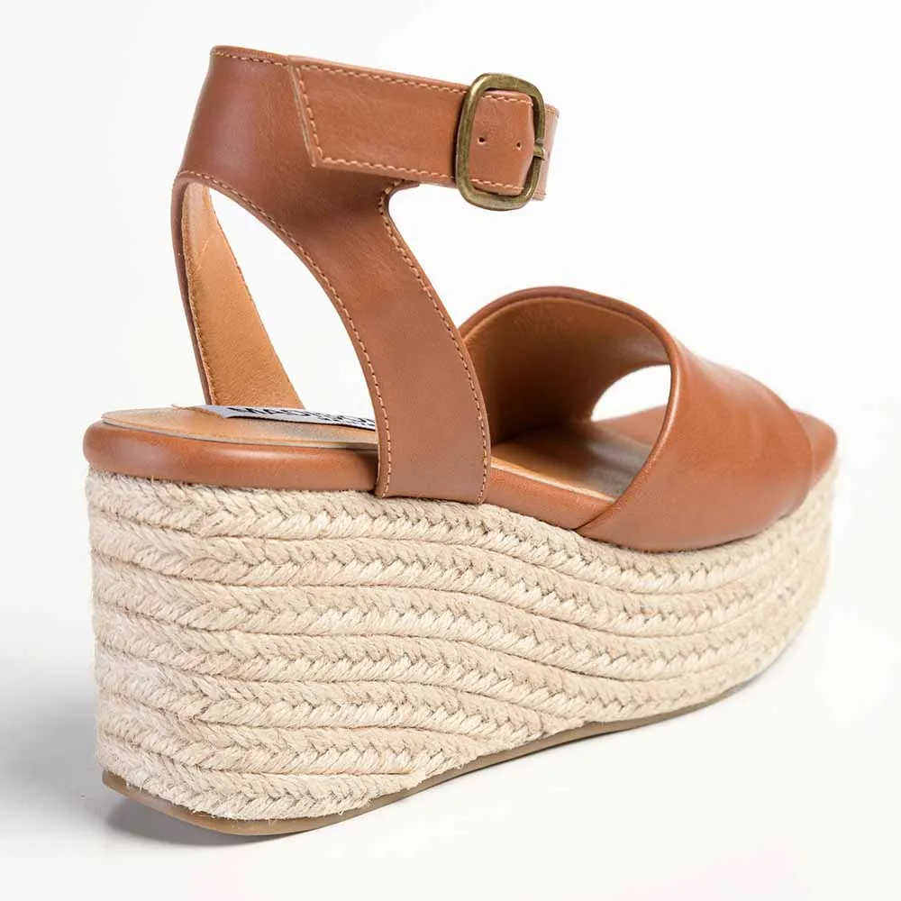 Madison Lauren Espadrille Wedge Sandal - Tan