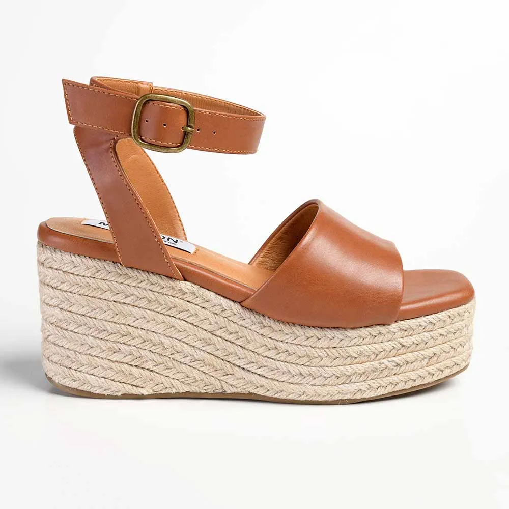 Madison Lauren Espadrille Wedge Sandal - Tan