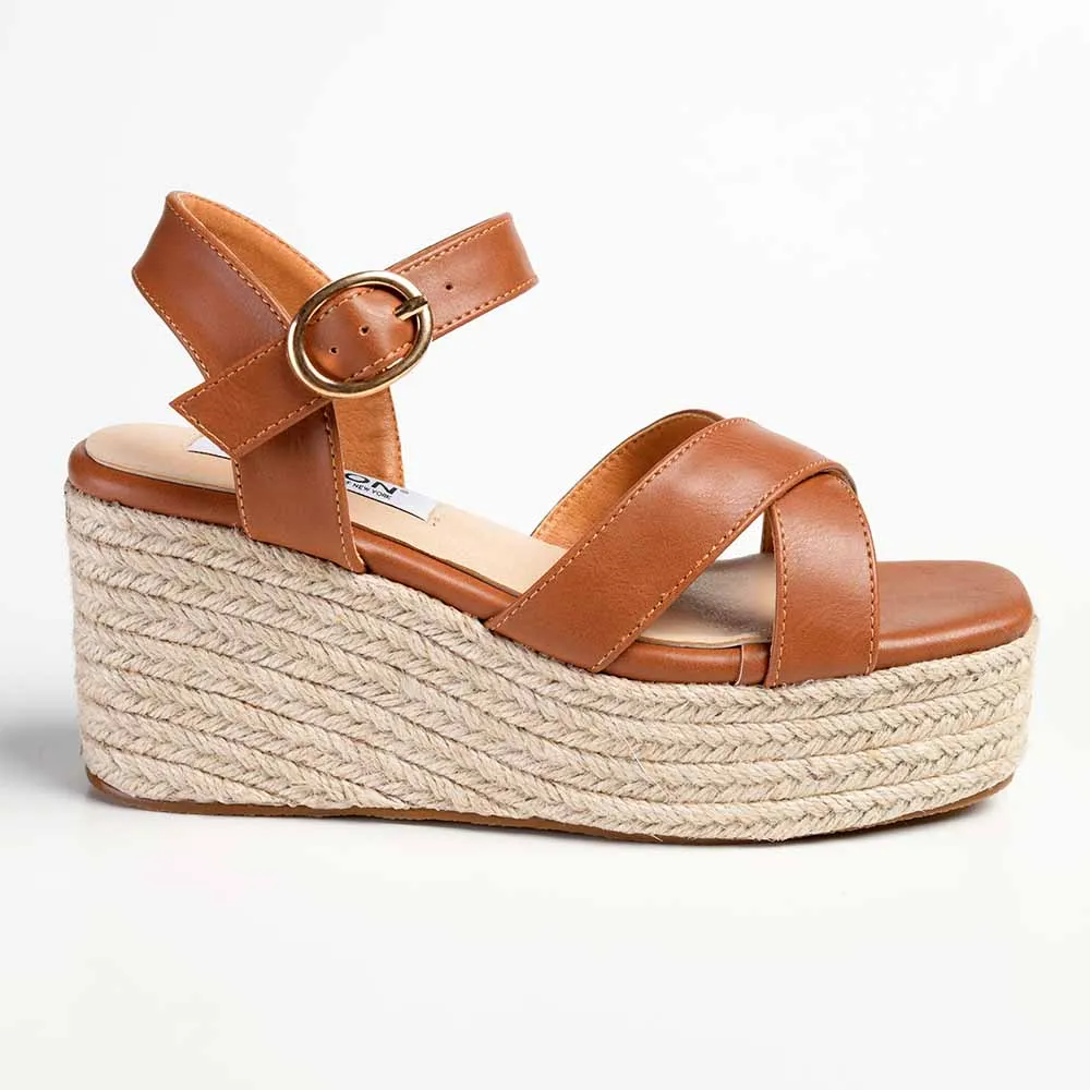 Madison Libby Espadrille Wedge Sandal - Tan