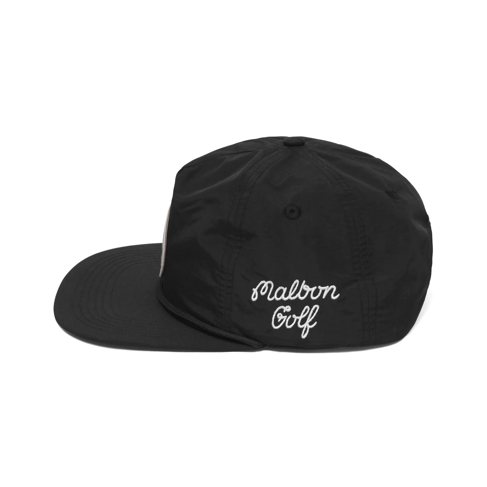 Malbon Golf EXPLORATION DEPT. NYLON ROPE HAT - BLACK