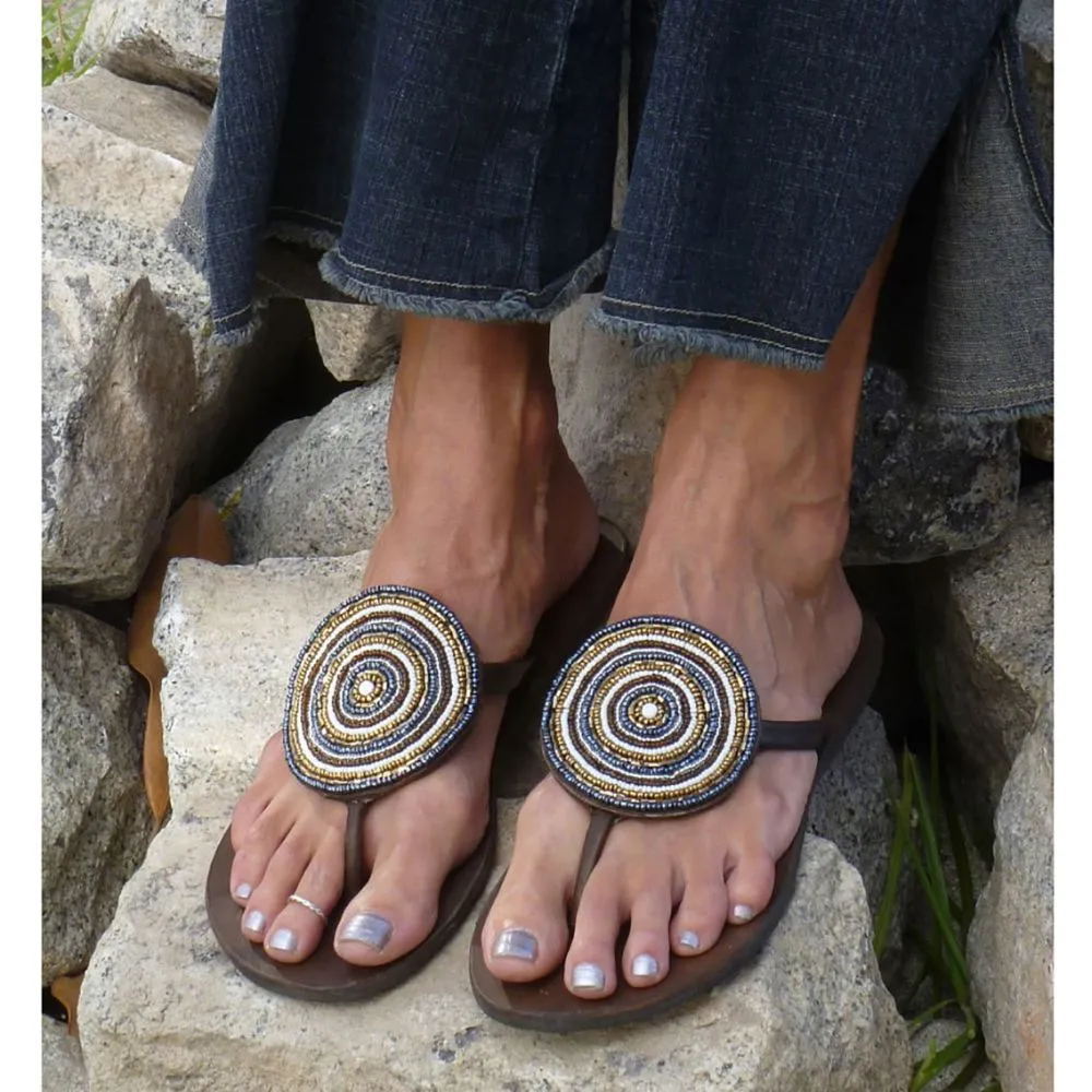 Medallion Bronze Sandals