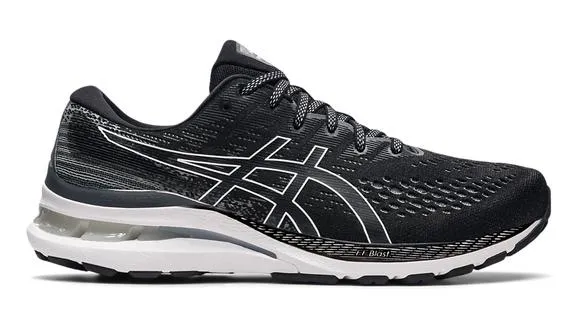 Men's Asics GEL-Kayano 28, Black/White, 12 2E Wide