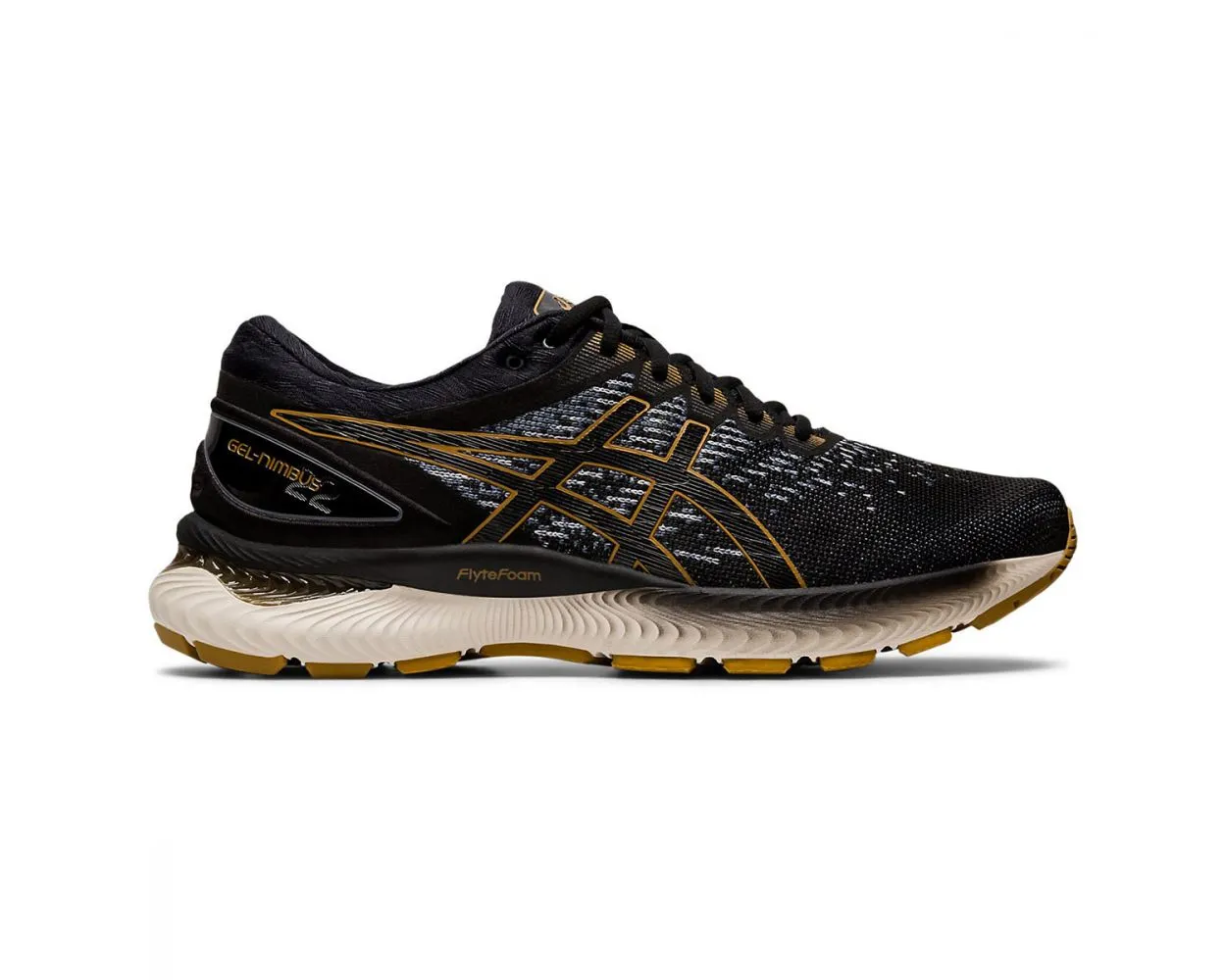 Men's Asics Gel-Nimbus 22 Knit, Black/Black Knit, 10.5 Medium