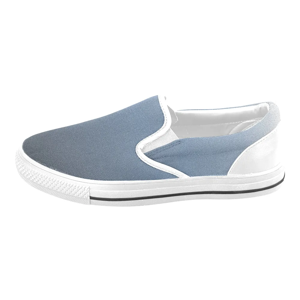 Men's Gradient Grey Solids print Slip-on Canvas Shoes