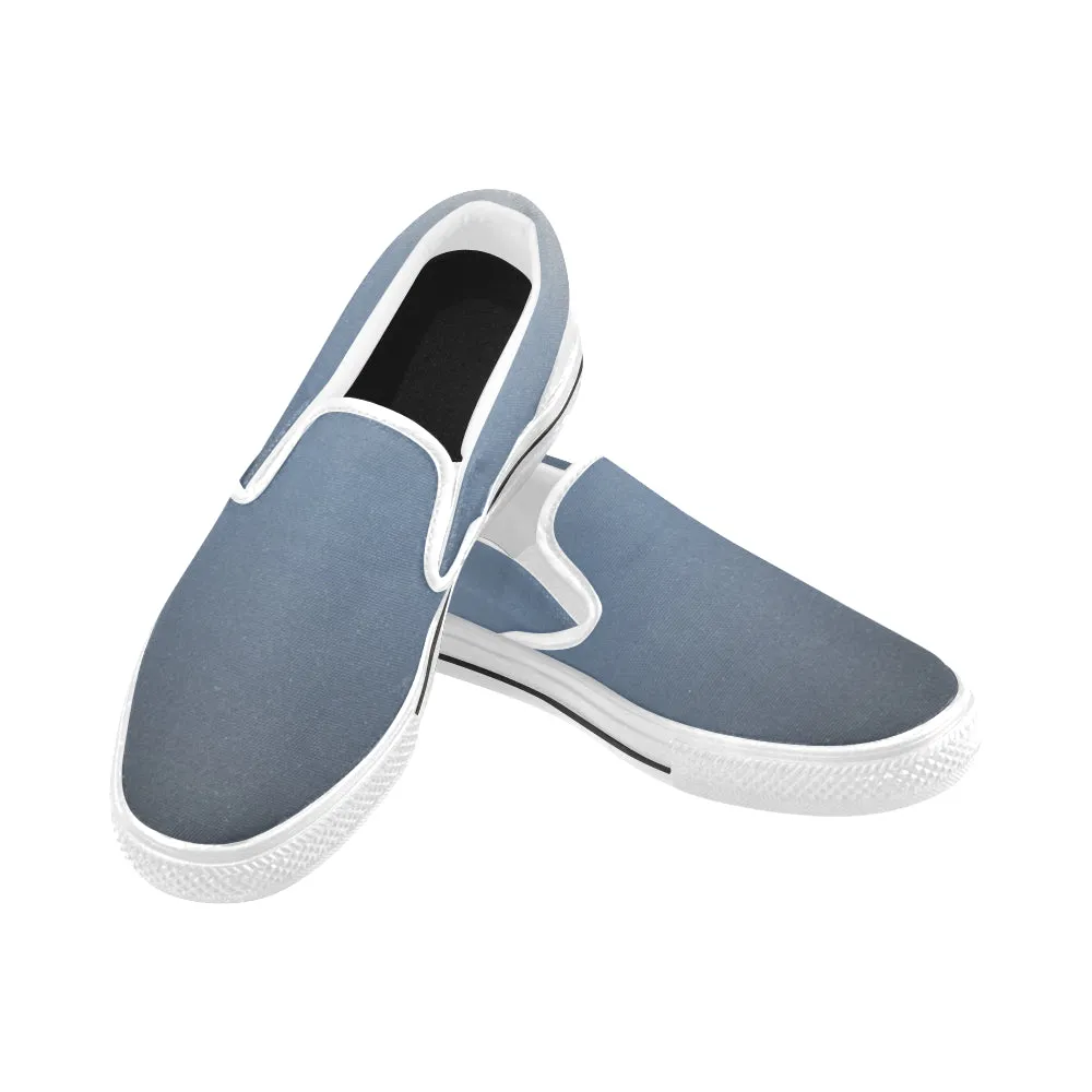 Men's Gradient Grey Solids print Slip-on Canvas Shoes