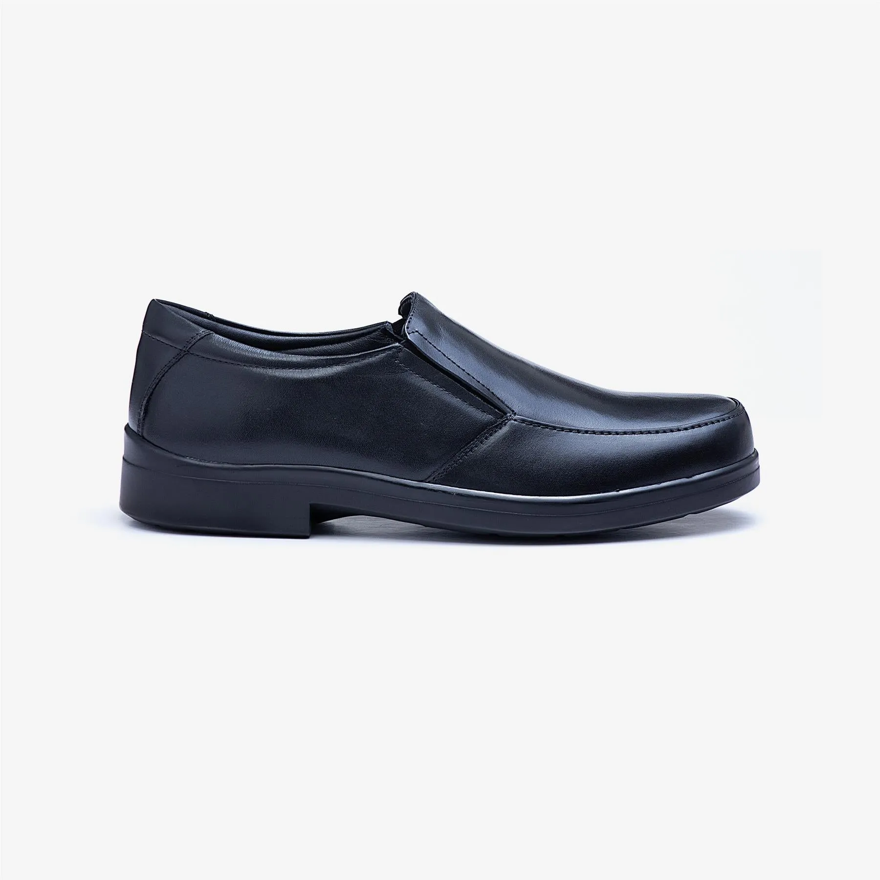 Mens Wide Fit Tredd Well Camelot Slip On Shoes - Black