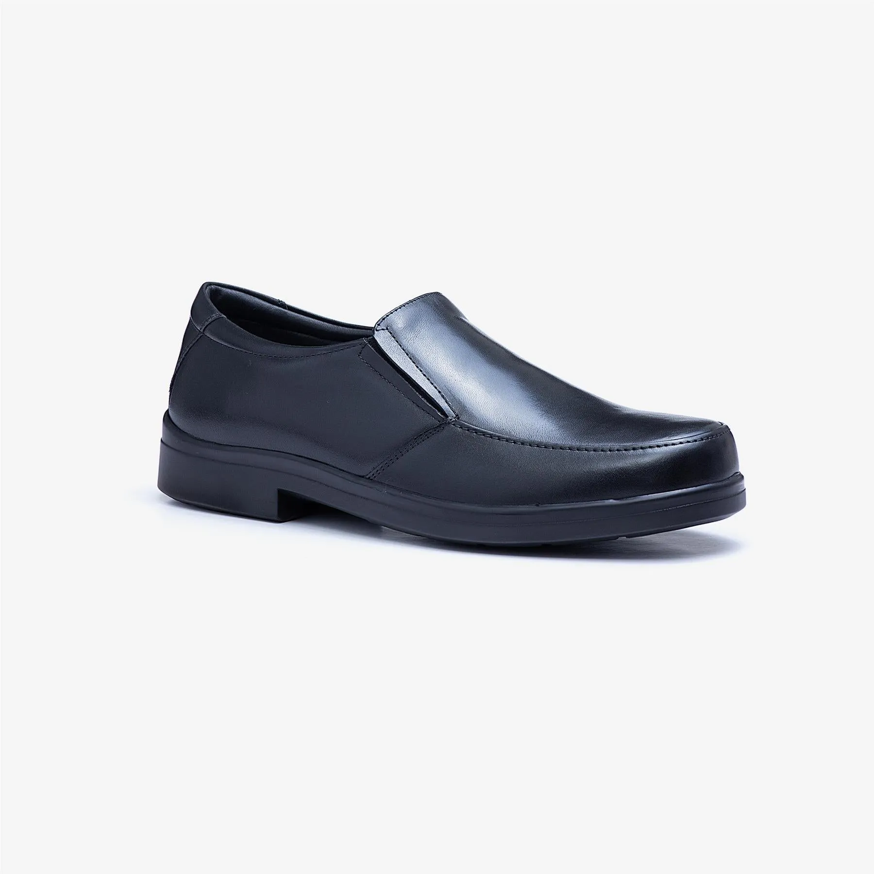 Mens Wide Fit Tredd Well Camelot Slip On Shoes - Black