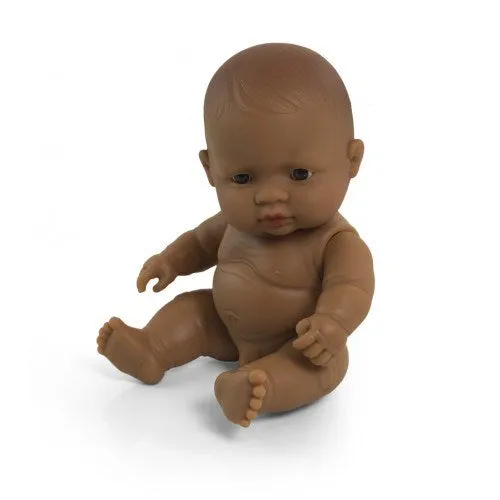 Miniland Anatomically Correct NakedBaby Doll Hispanic Boy 21 cm