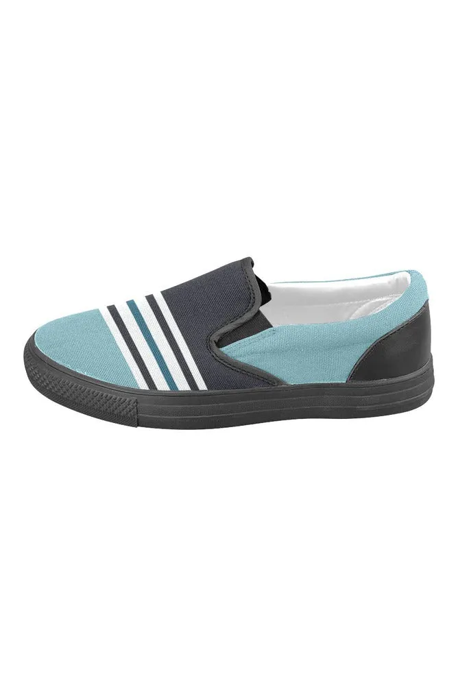 Modern Striped Men's Slip-on Canvas Shoes