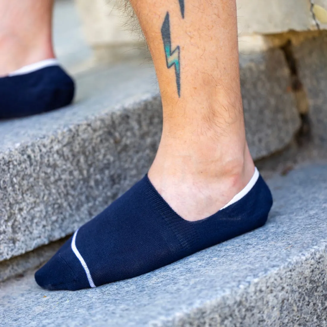 Navy "No-Show" Bamboo Socks