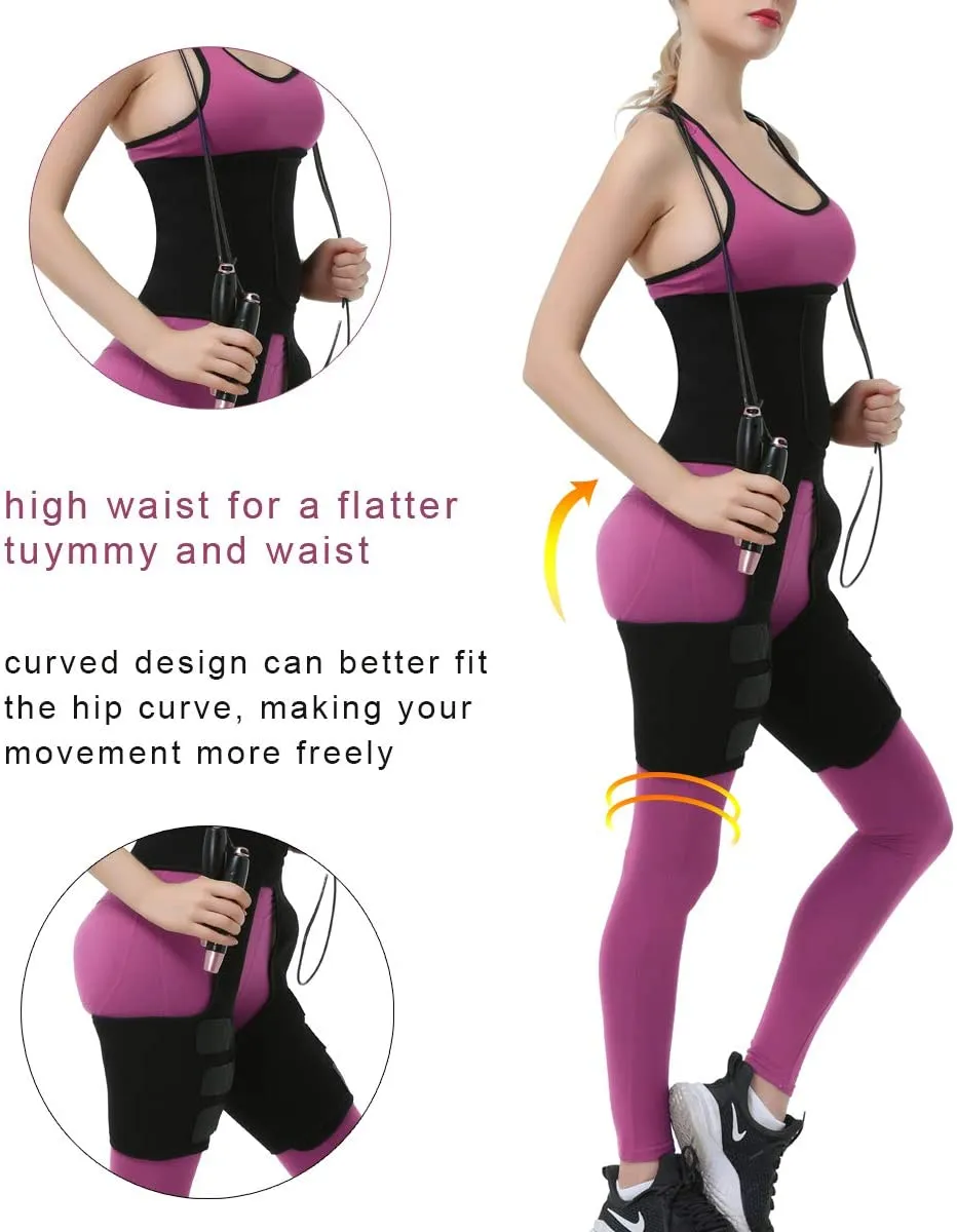 Neoprene Waist and Thigh Trainer - High Waisted with a Pocket