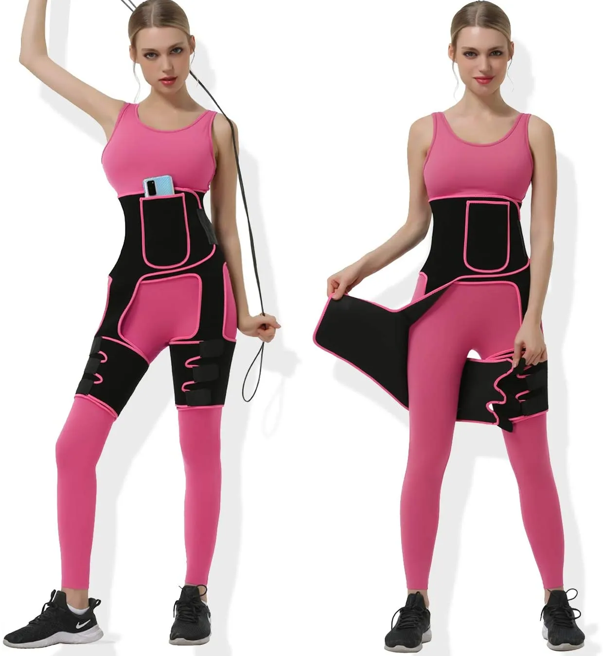 Neoprene Waist and Thigh Trainer - High Waisted with a Pocket