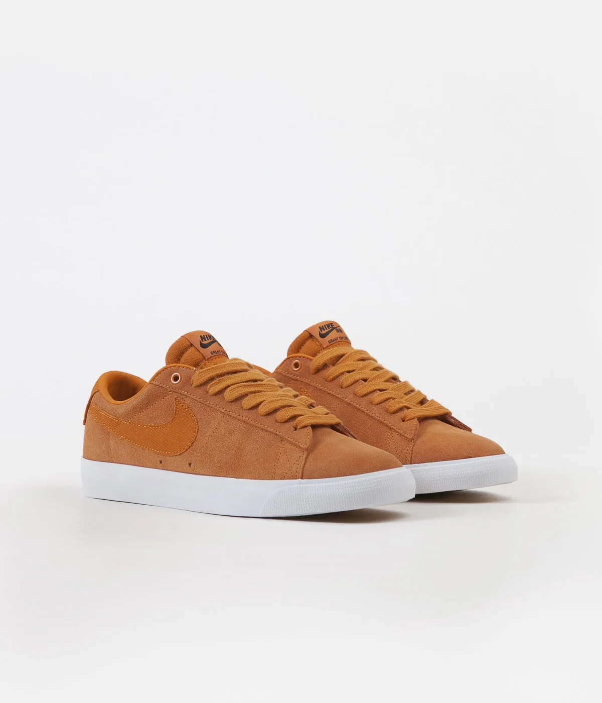 Nike SB Blazer Low GT Shoes - Cinder Orange / Cinder Orange - Obsidian