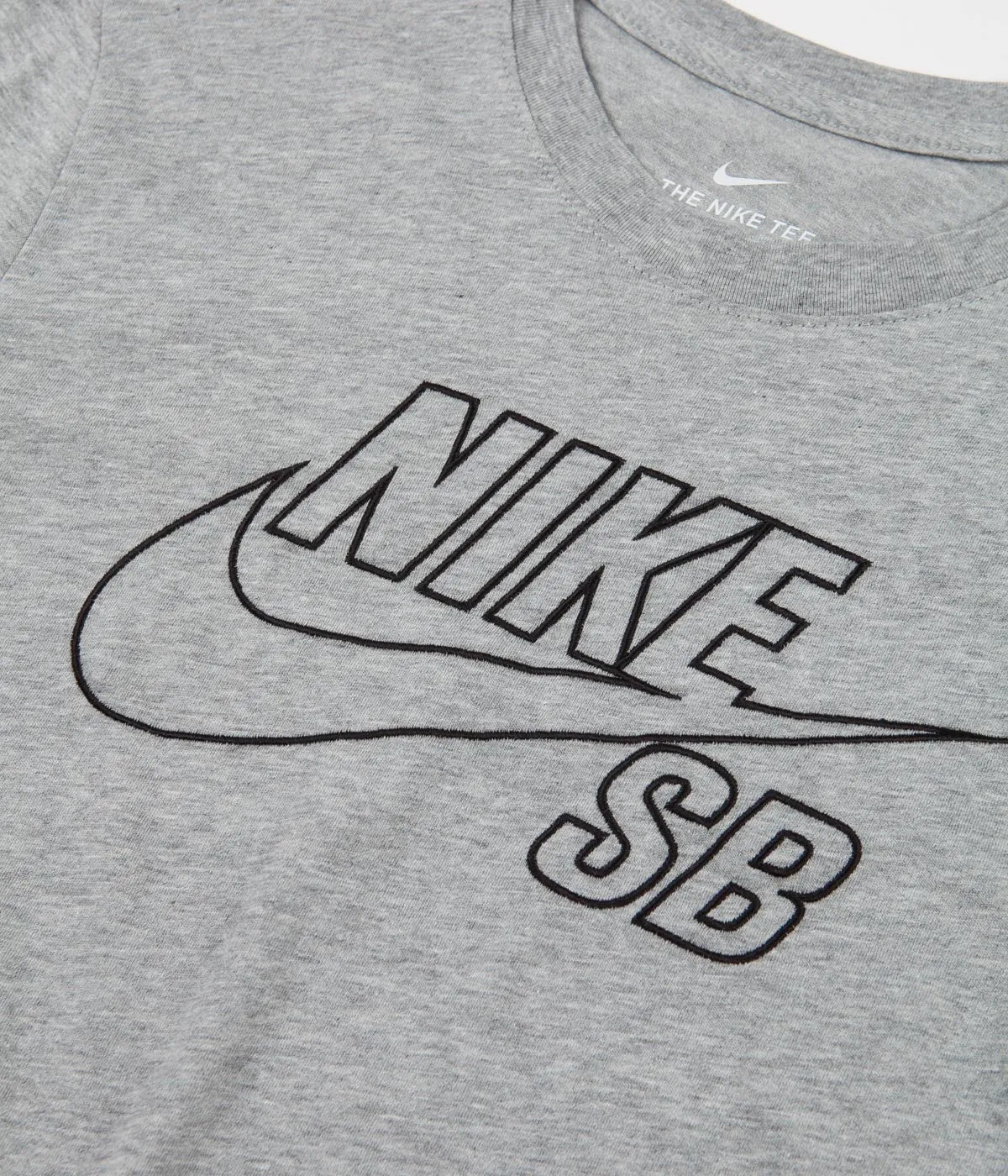 Nike SB Embroidered Logo T-Shirt - Dark Grey Heather / Black