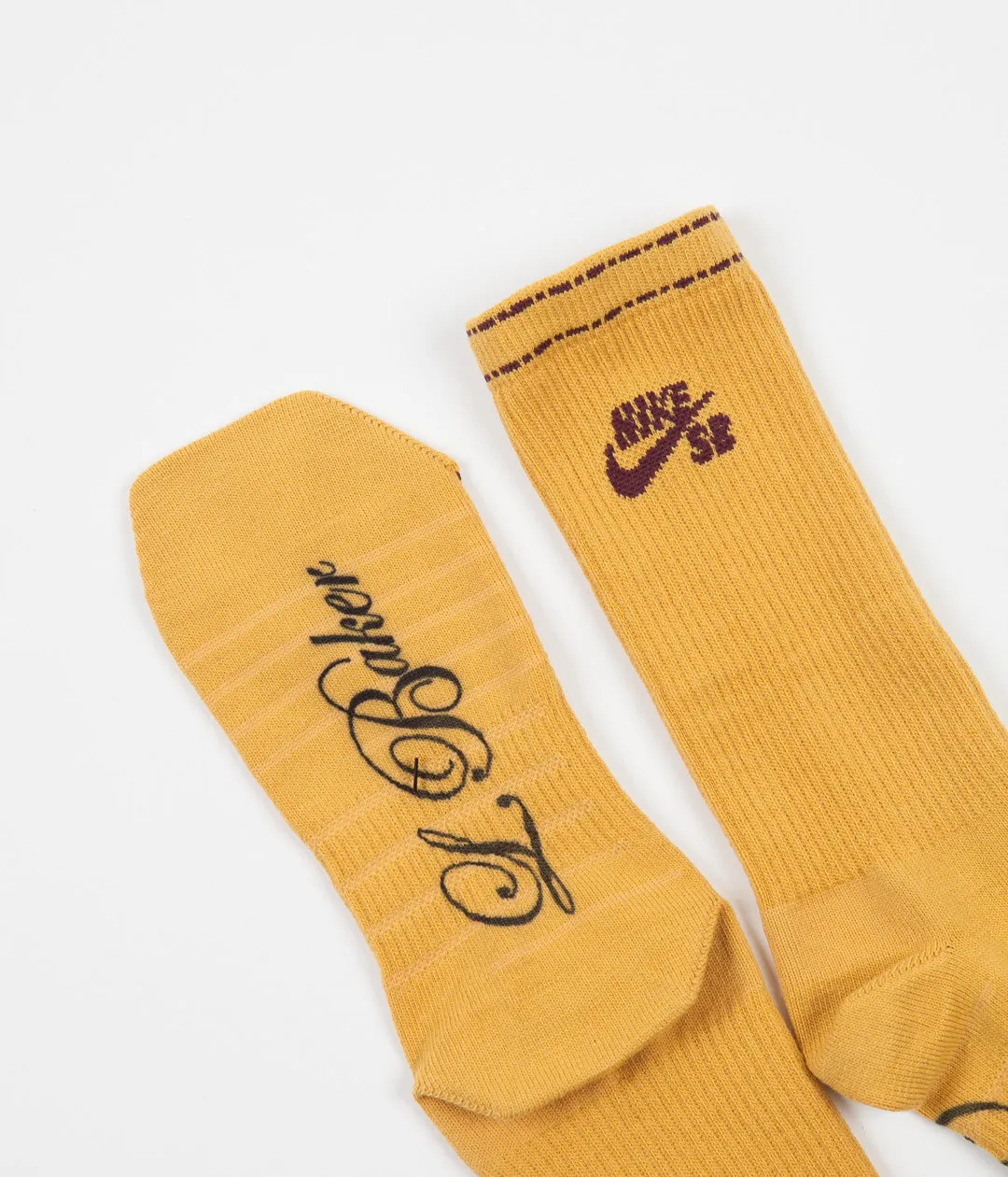 Nike SB Everyday Max Lightweight Crew Socks (3 Pair) - Burgundy / Orange / Cream