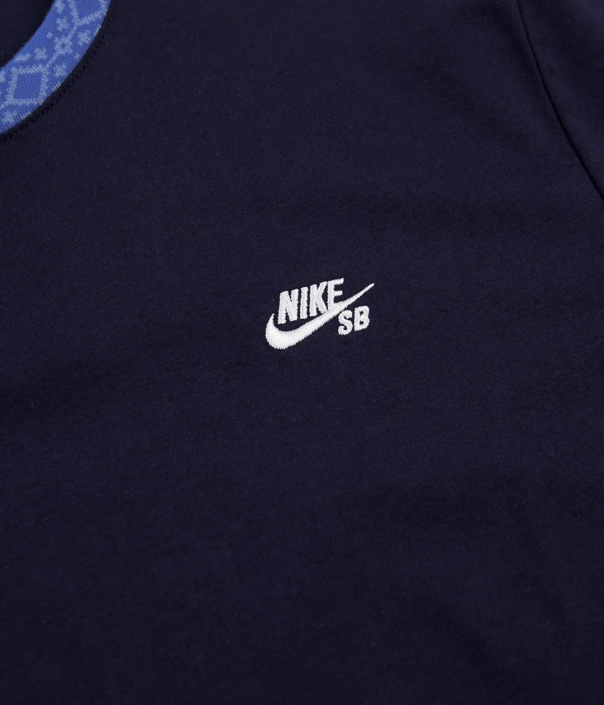 Nike SB Nordic Rib T-Shirt - Obsidian / Pacific Blue / White