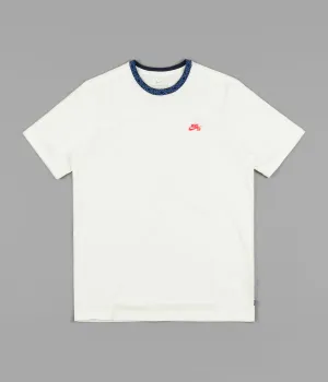 Nike SB Nordic Rib T-Shirt - Sail / Obsidian / Bright Crimson