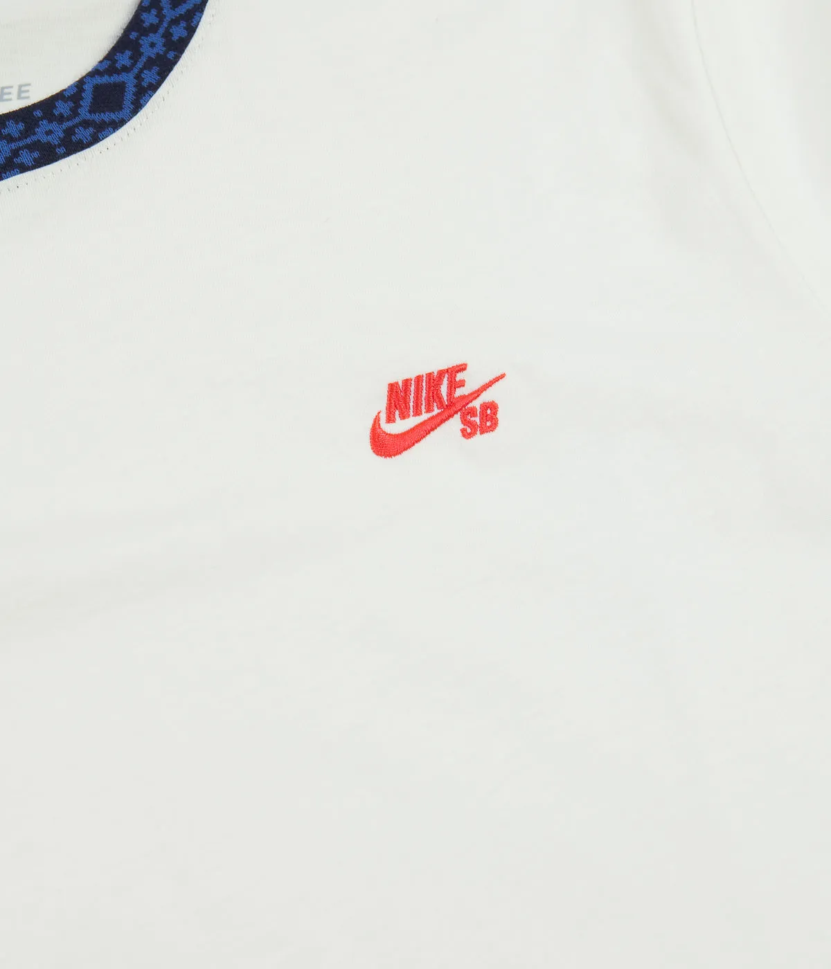 Nike SB Nordic Rib T-Shirt - Sail / Obsidian / Bright Crimson