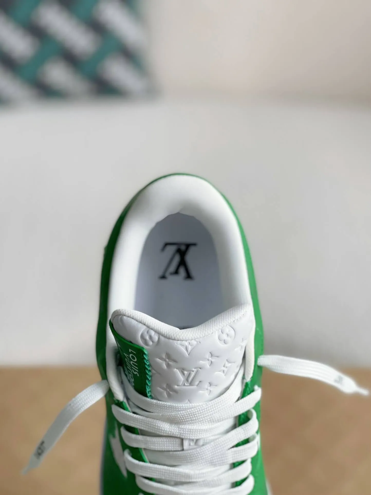 Nike x Louis Vuitton LV Air Force 1 White Green Sneakers