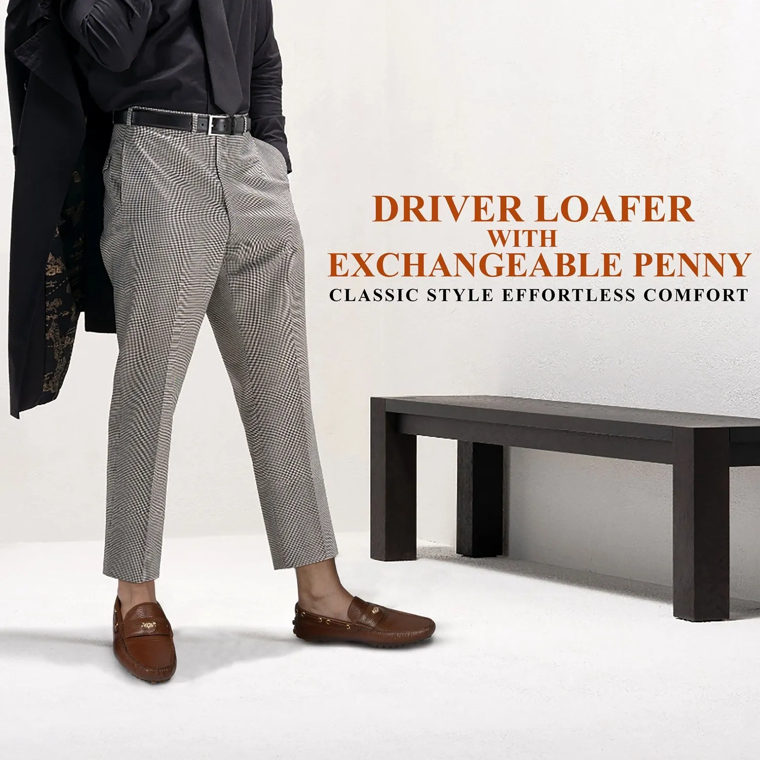 Nubs Driver Tan Penny Loafer