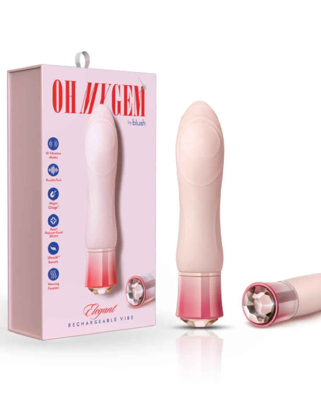 Oh My Gem Morganite Warming Textured Mini Vibrator