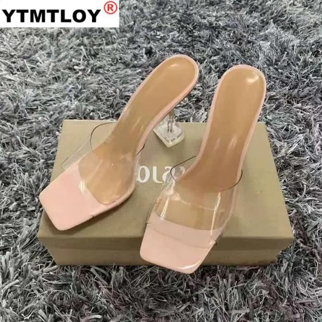 Opulent Open Toe High Heel Slip-On Shoes