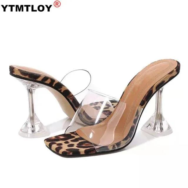 Opulent Open Toe High Heel Slip-On Shoes