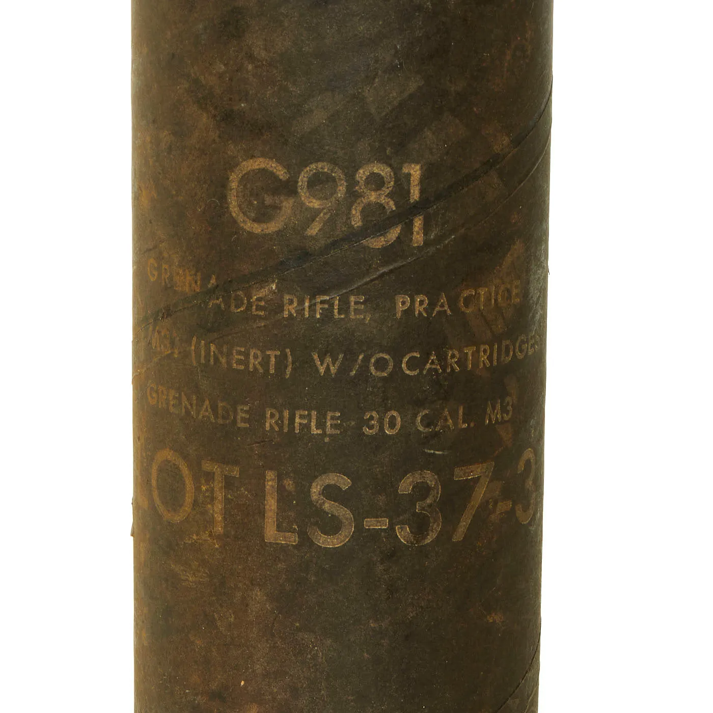 Original U.S. Vietnam War INERT Practice M31 HEAT Anti-Armor Rifle Grenade Trainer With Original Container and Markings - 66mm