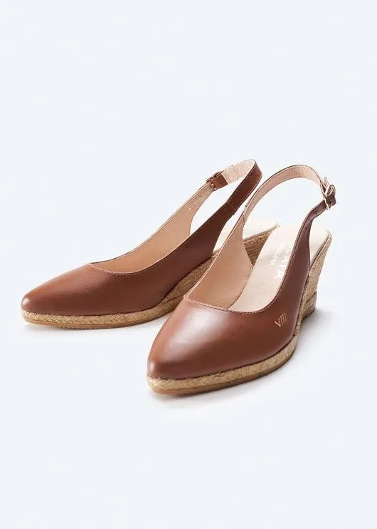 Palomera Leather Espadrille Wedges