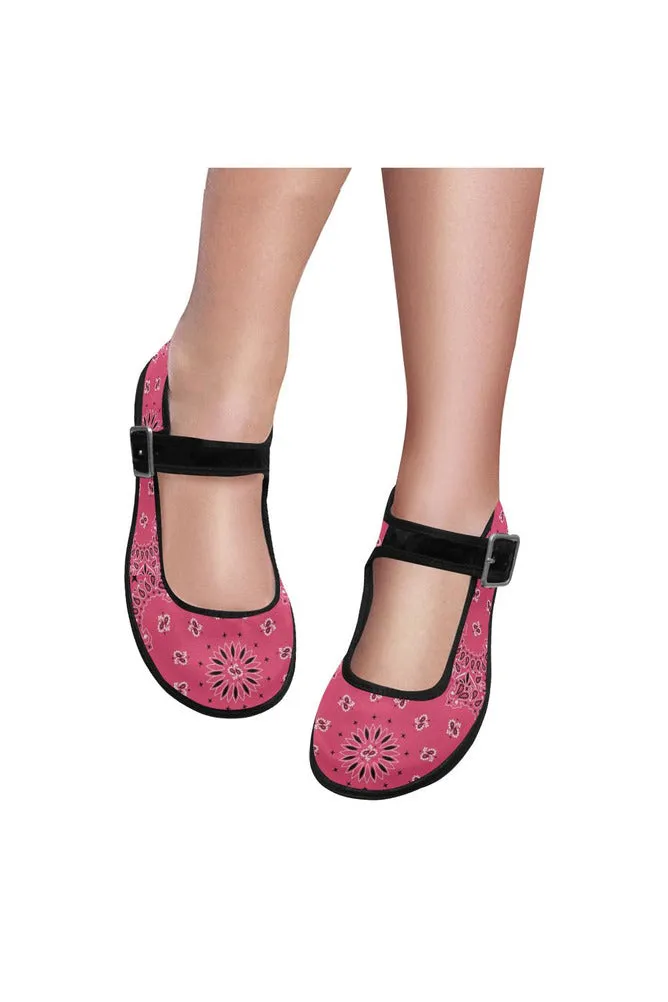 Pink Bandana Mila Satin Women's Mary Jane Shoes