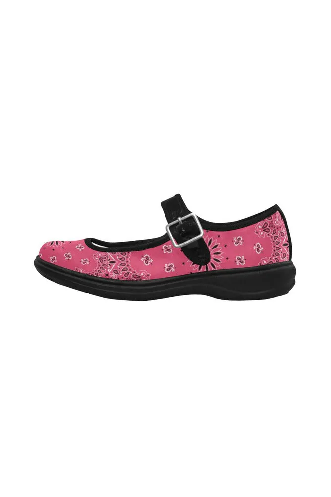 Pink Bandana Mila Satin Women's Mary Jane Shoes