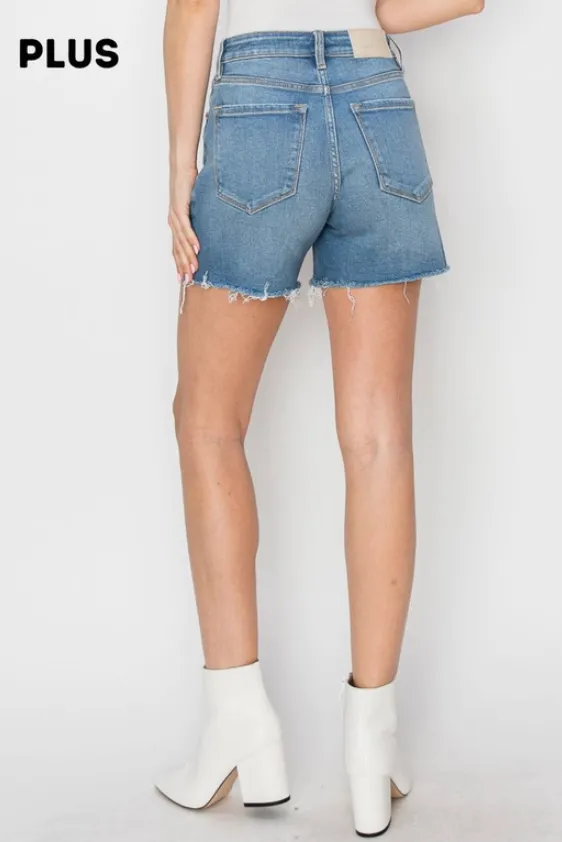 PLUS - *HYBRID FABRIC* HIGH RISE MIDI SHORTS