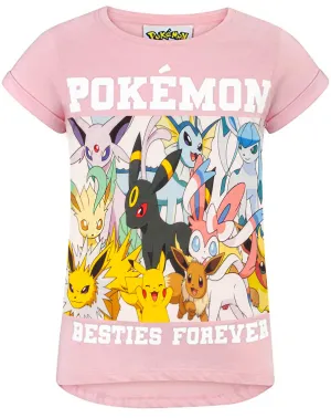 Pokemon Besties Forever Girls T-shirt