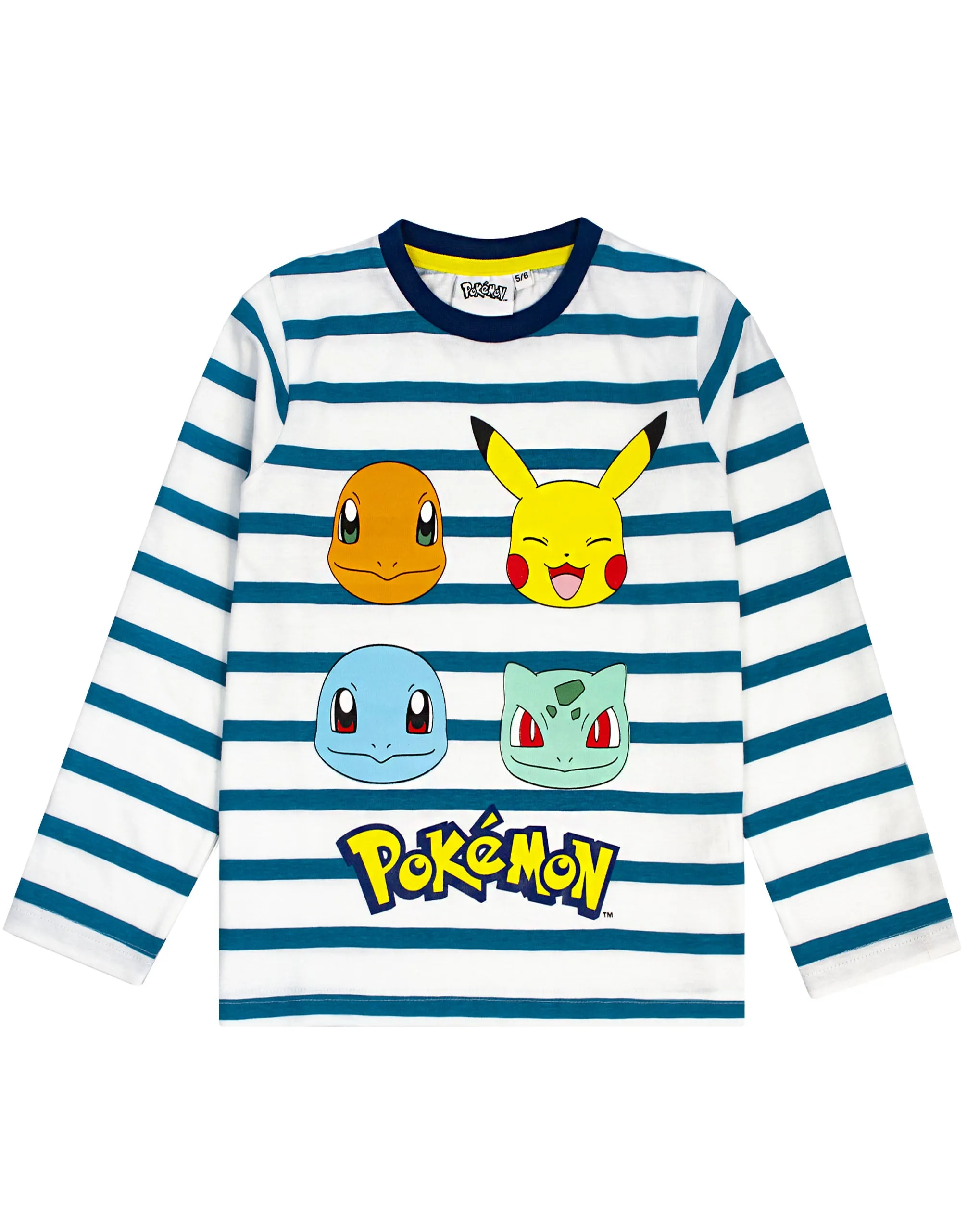 Pokemon Multi Character Unisex Kids White Long Sleeve Long Leg Pyjama Set