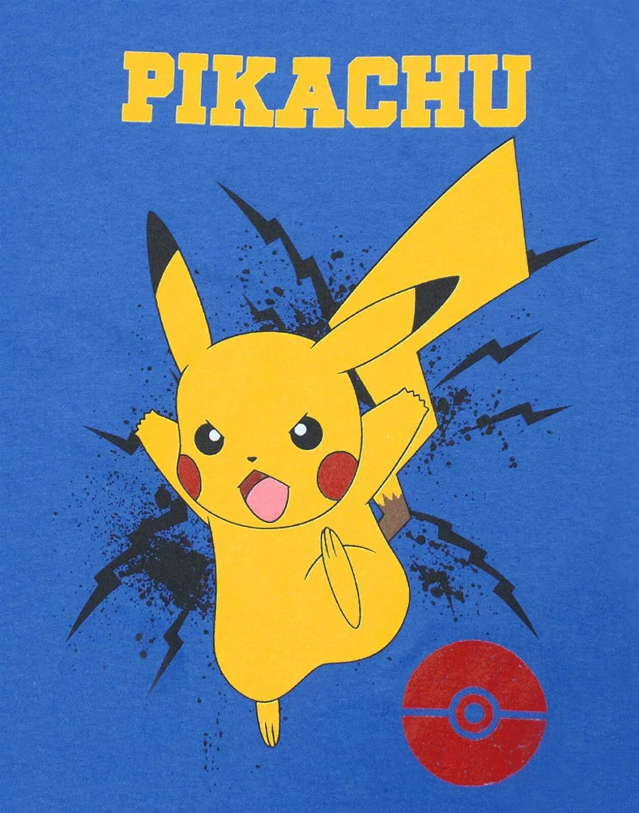 Pokemon Pikachu Boys Blue Short Sleeved T-Shirt