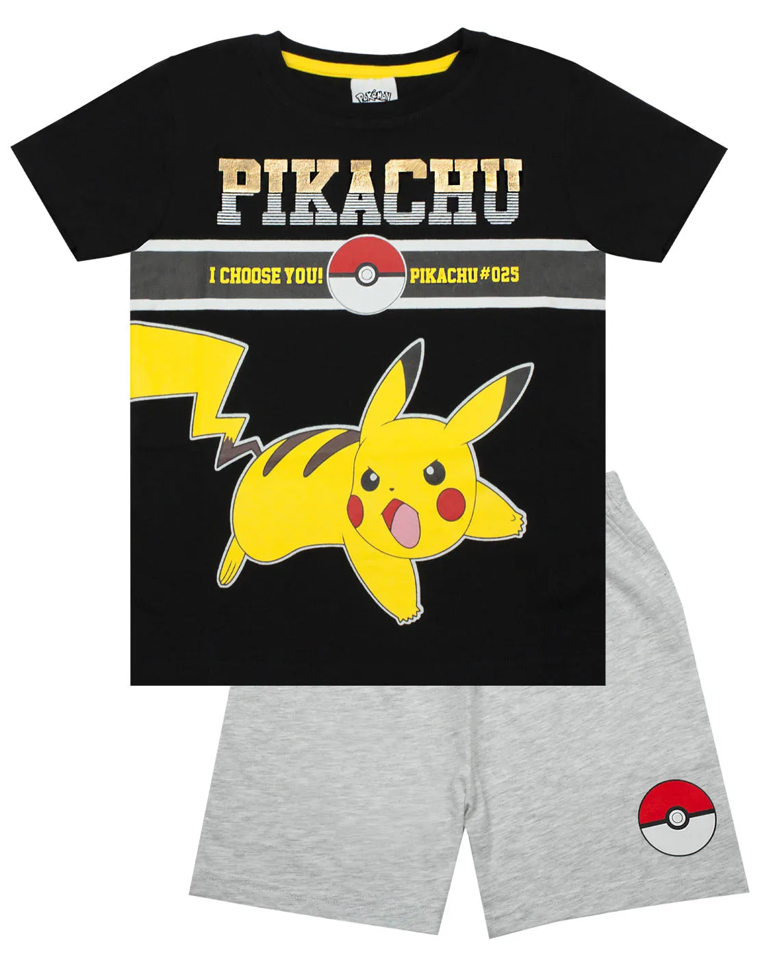 Pokemon Pikachu Electric Pokeball #025 Boy's Short Pyjamas