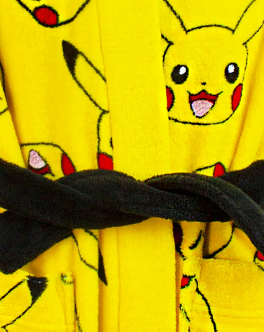 Pokemon Pikachu Kids Pocket Front Bathrobe - Yellow