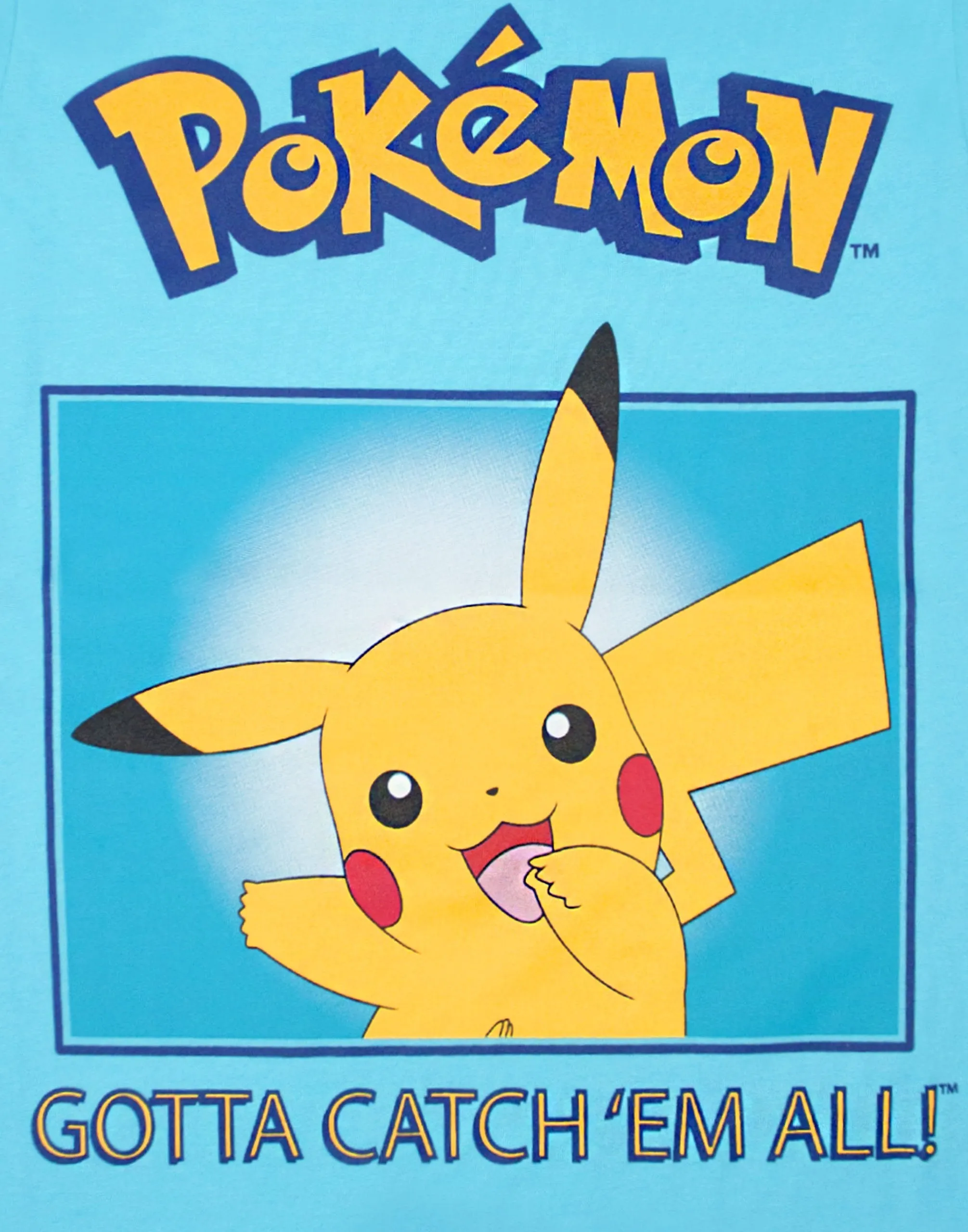 Pokemon Pikachu Logo Blue Kid's T-Shirt