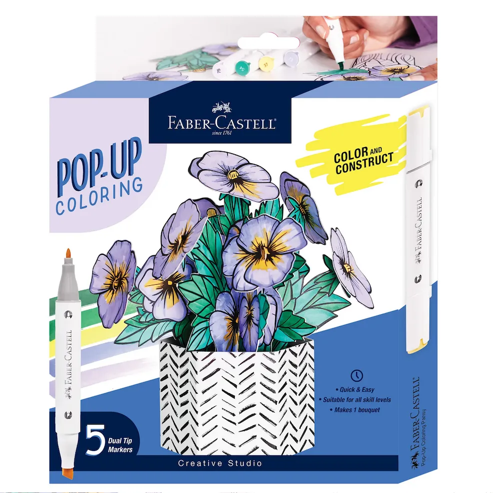 Pop Up Coloring Pansies