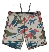 Porto Recycled All Purpose Swim Short - Seaweed Camo Pebble Grey