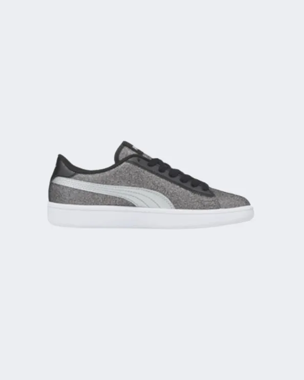 Puma Smash V2 Glitz Glam Jr Gs-Girls Lifestyle Shoes Black/Grey