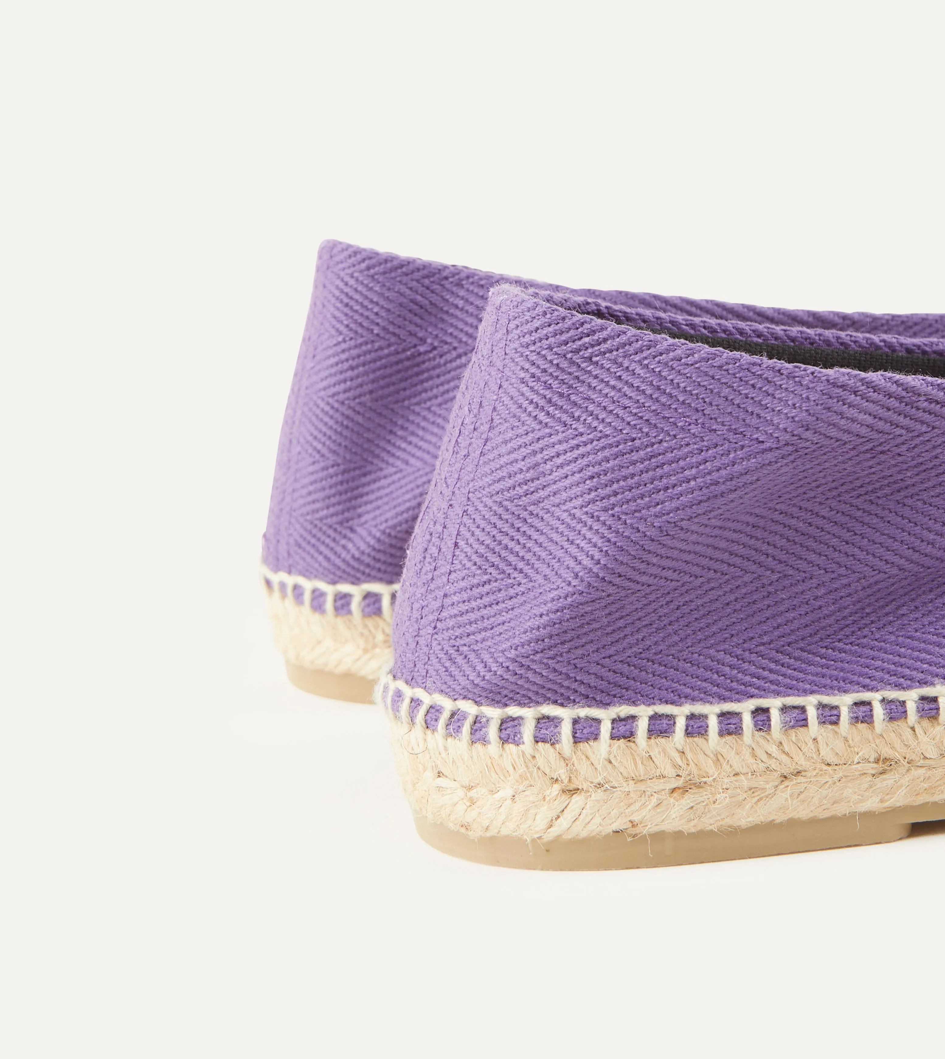 Purple Herringbone Cotton Espadrilles