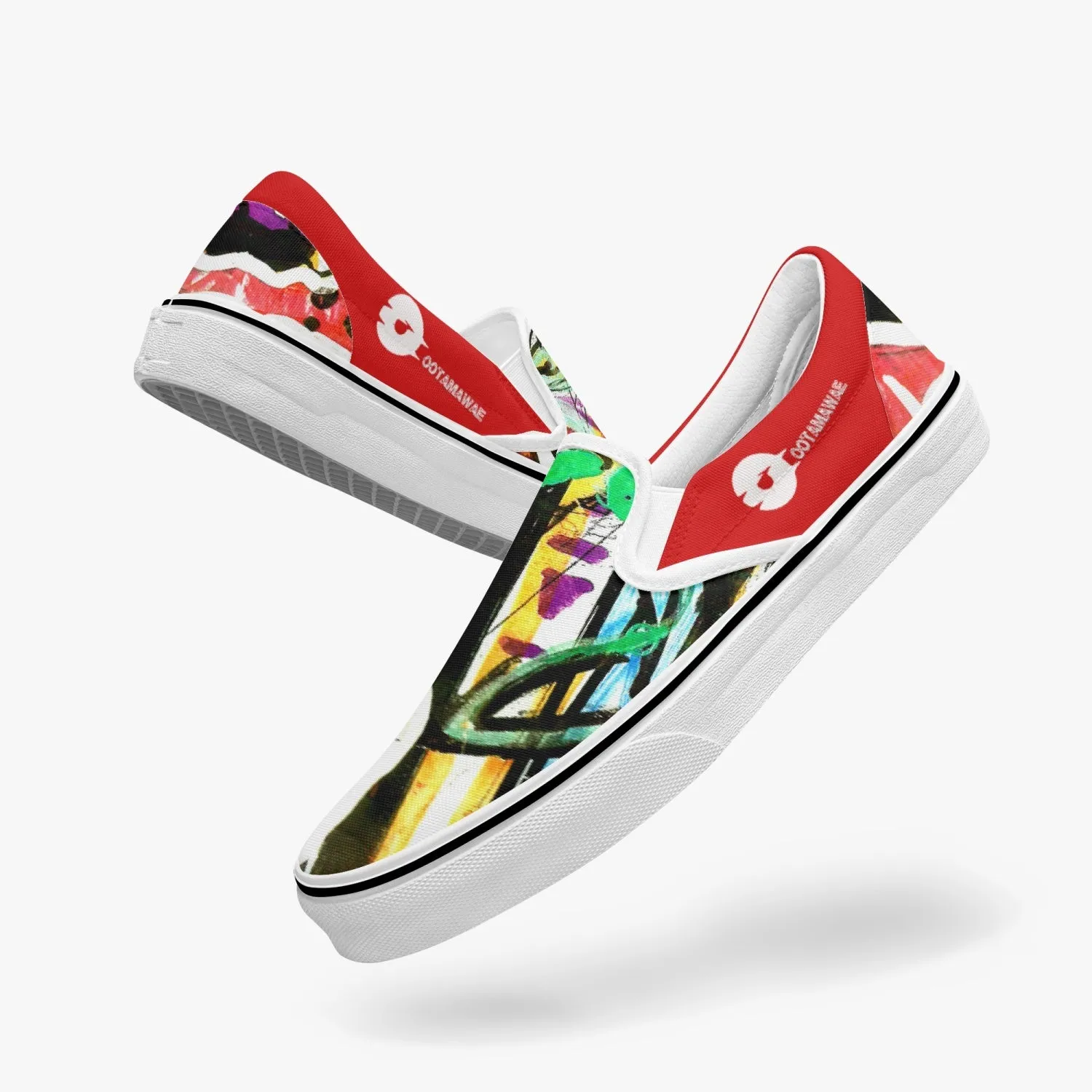 Red Art Slip-On Shoes