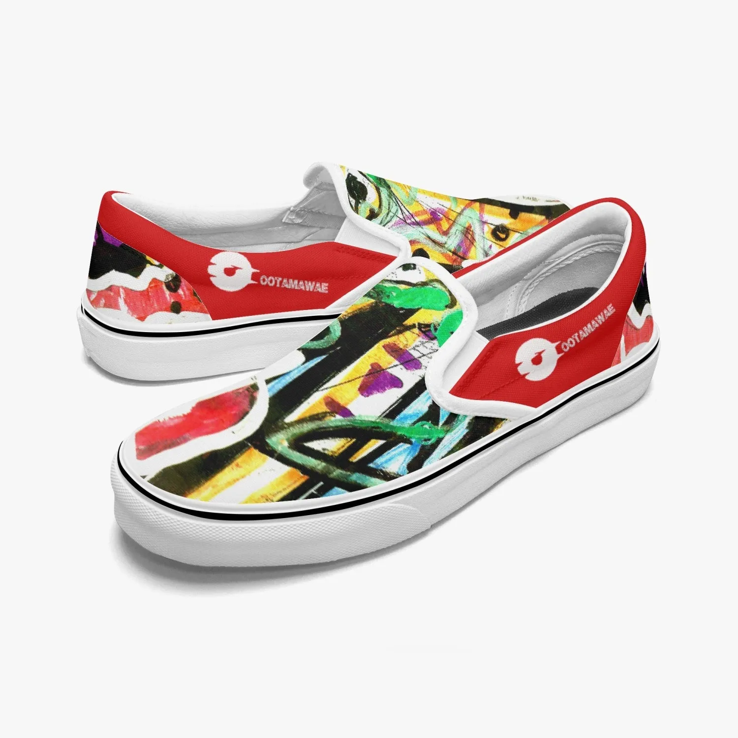 Red Art Slip-On Shoes