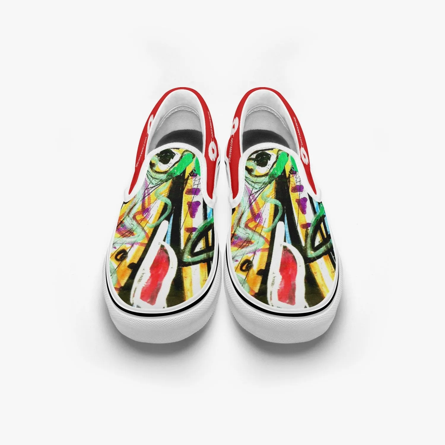 Red Art Slip-On Shoes