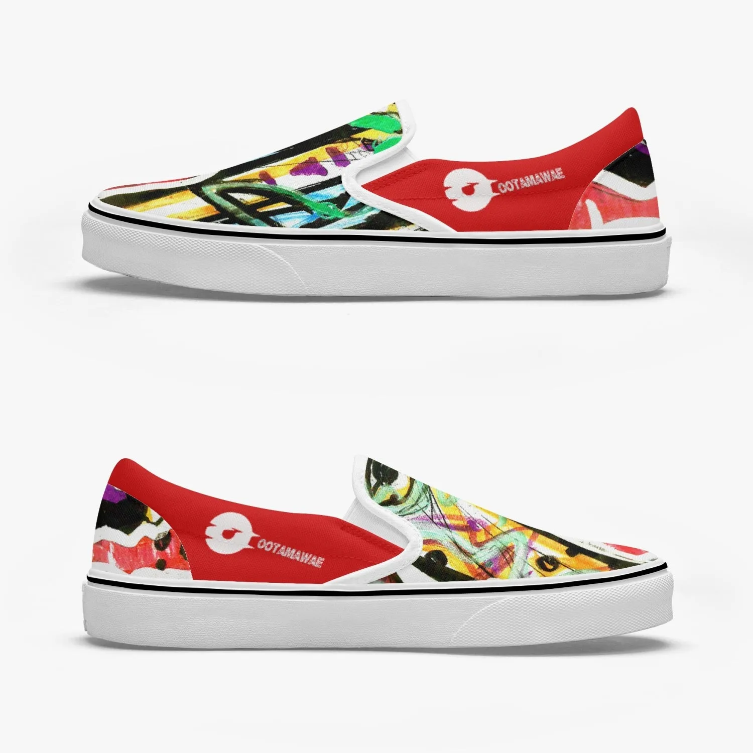 Red Art Slip-On Shoes