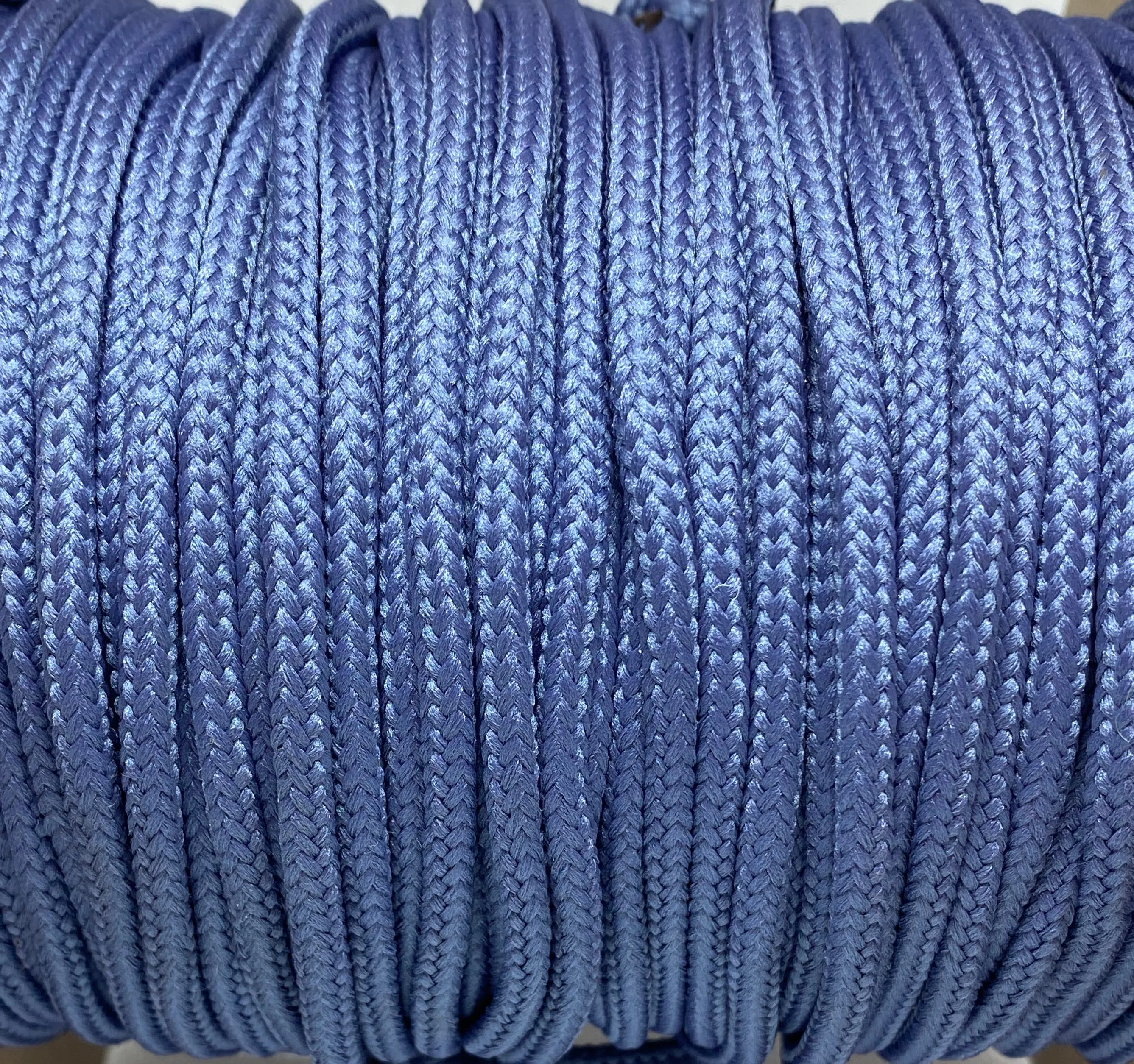 Round Solid Shoelaces - Denim Blue